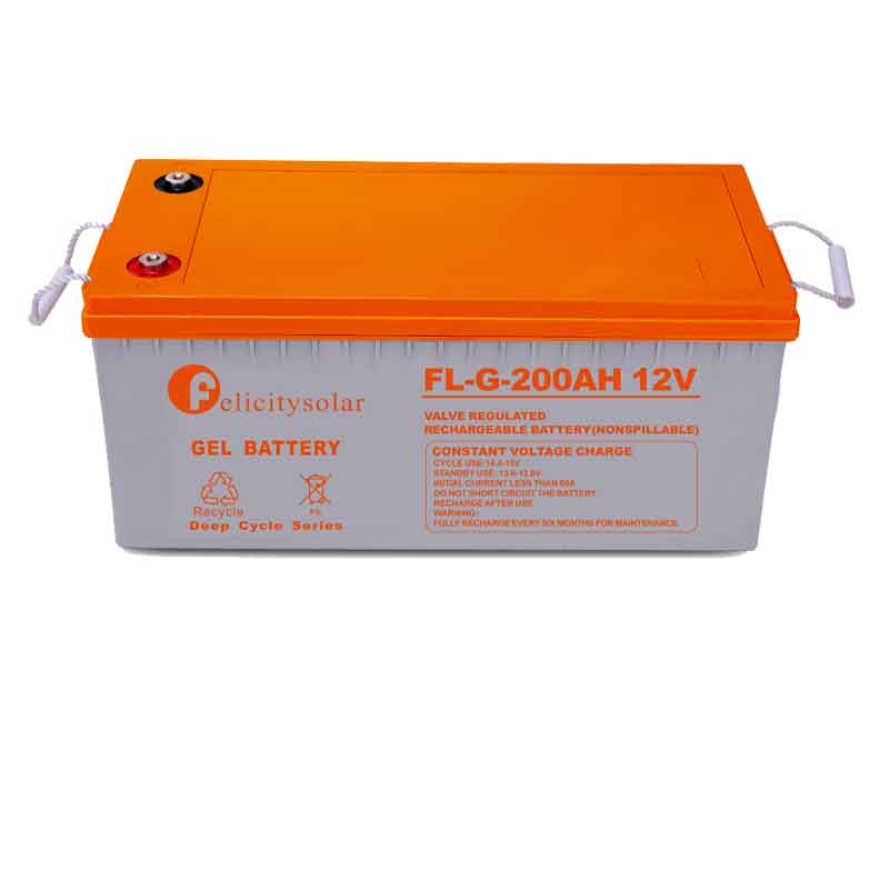 200ah 12v Gel Battery Felicity Deep Cycle For Solar System - Image 3