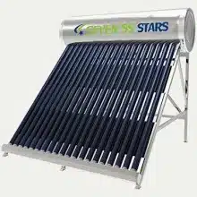 Seven SS Stars 250Liters Pressurized Heat-Pipe Tube Stainless Steel Solar Water Heater | White Cover
